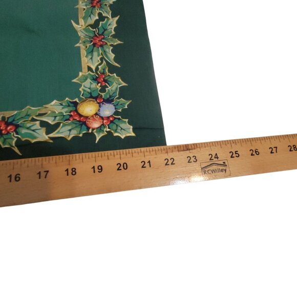 Vtg 1996 Alexander Henry "Boughs Of Holly" Fabric Panel 4-Christmas Placemat Top - Picture 6 of 8